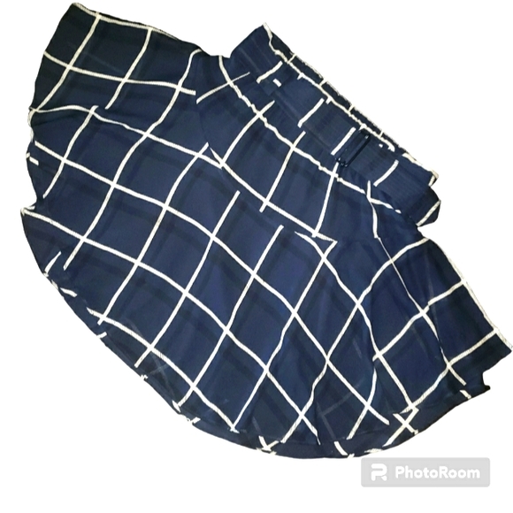 Luxury ALC Skirt Plaid Navy Black White Mini NEW 💙 Ret $395- - Picture 4 of 13